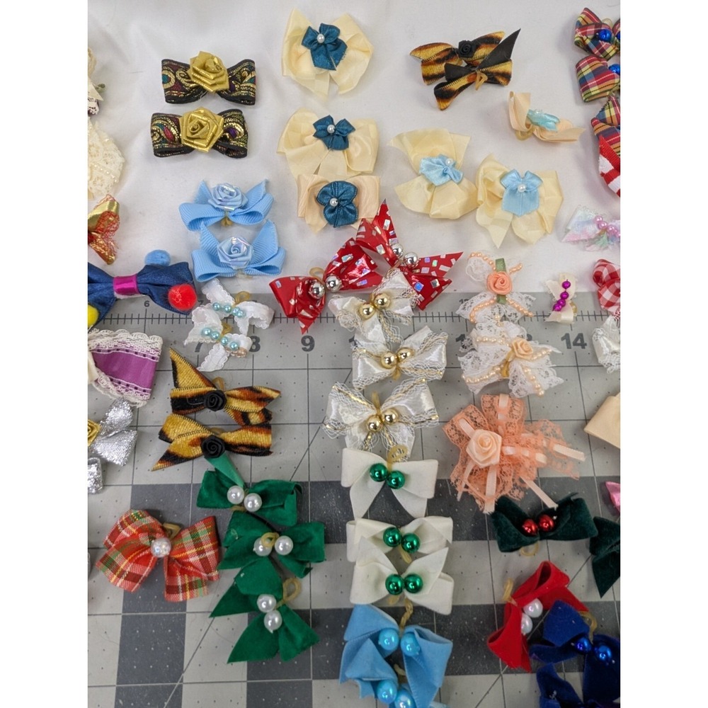 Homemade Bows Ribbons‎ Child Size Lot - Picture 5 of 9